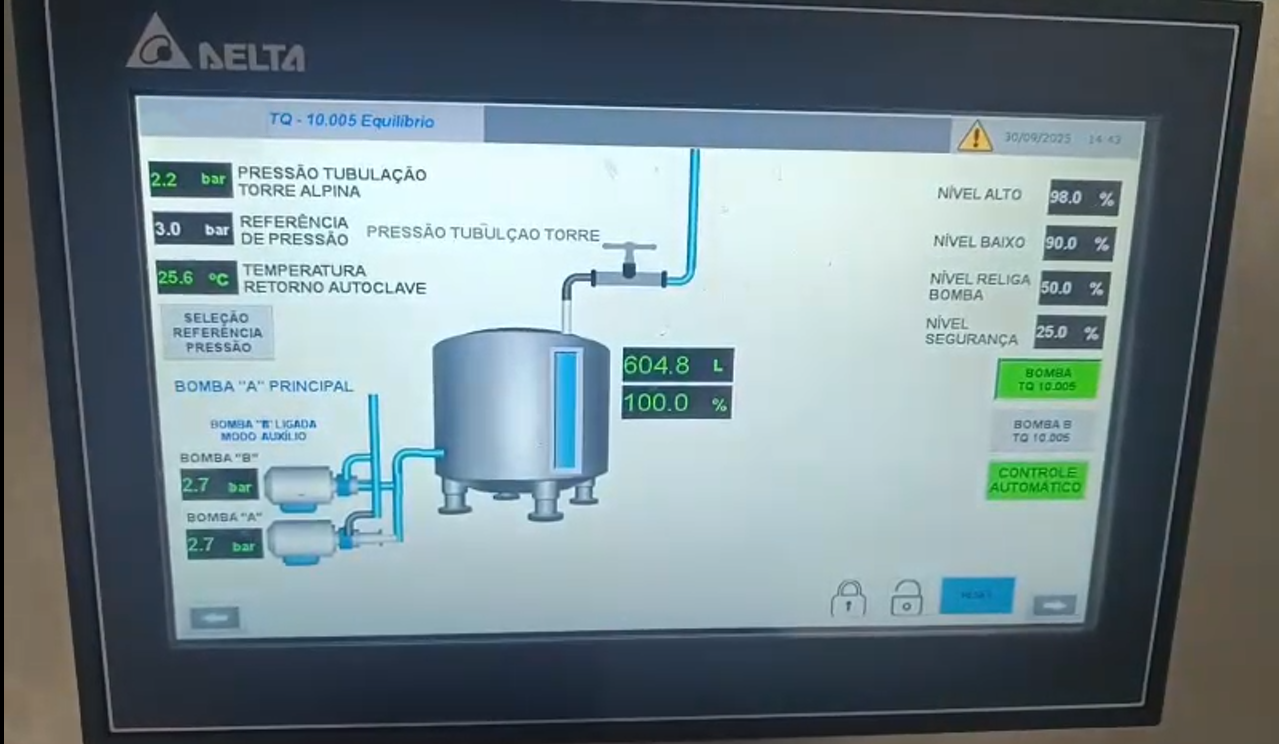 Planta de produção de líquidos